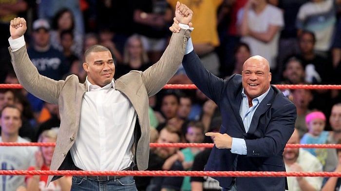 Kurt Angle had announced that he was the father of Jason Jordan as his huge announcement this past month.