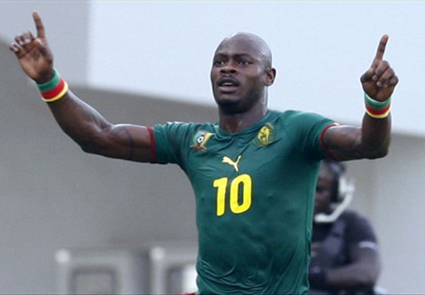 Emana playing for Cameroon