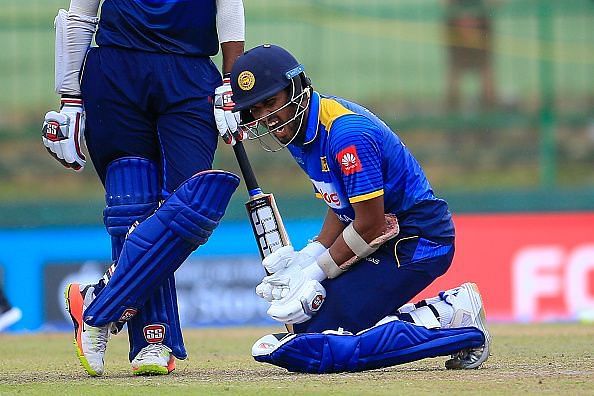 Chandimal played through the pain before being dismissed