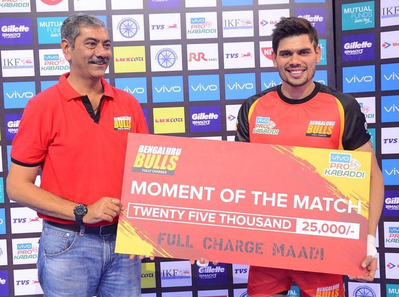 Rohit Kumar (right) led his side to their second win in a row