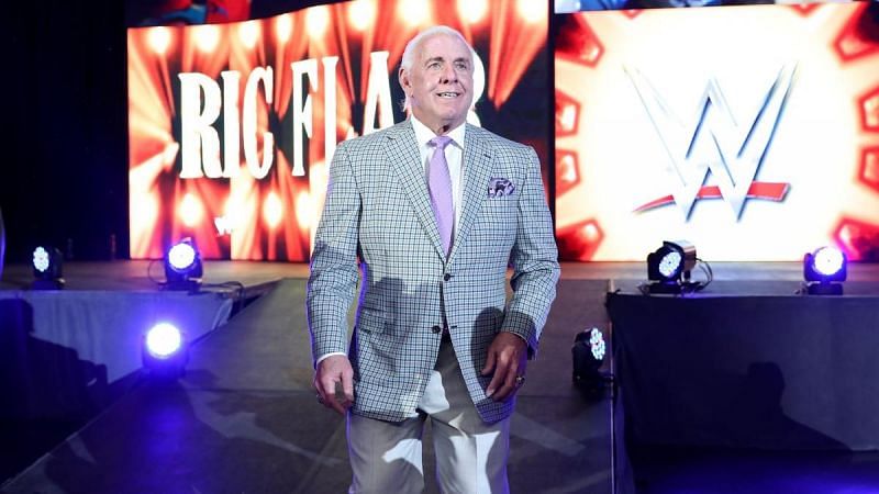 Ric Flair at Wrestlemania Axxess for the reveal of the &#039;Ric Flair&#039; Statue