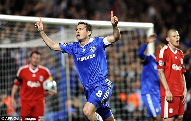 Frank Lampard wheels away after killing off the game &mdash; making it 4-4 and 7-5 on aggregate