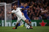 Qarabag's Dino Ndlovu in action