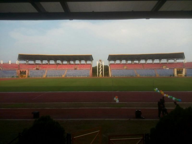 A view of the stadium from the stands