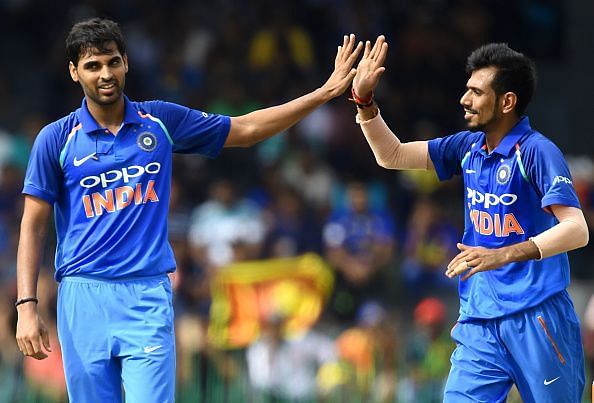 Bhuvneshwar starred with the ball to bowl out Sri Lanka for 238.