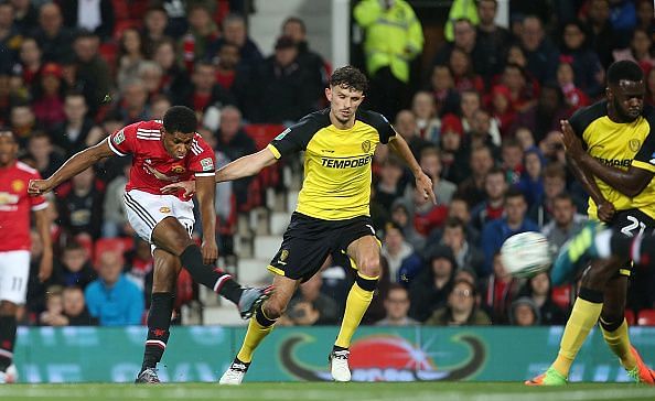 Rashford scored a screamer against Burton a few days ago