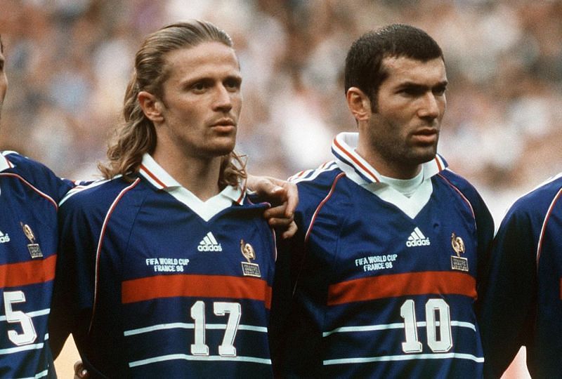 Emmanuel Petit (L) started out at the U-17 stage and won the 1998 World Cup alongside Zinedine Zidane