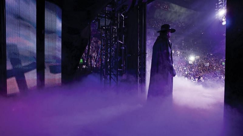 The Undertaker about to make his entrance