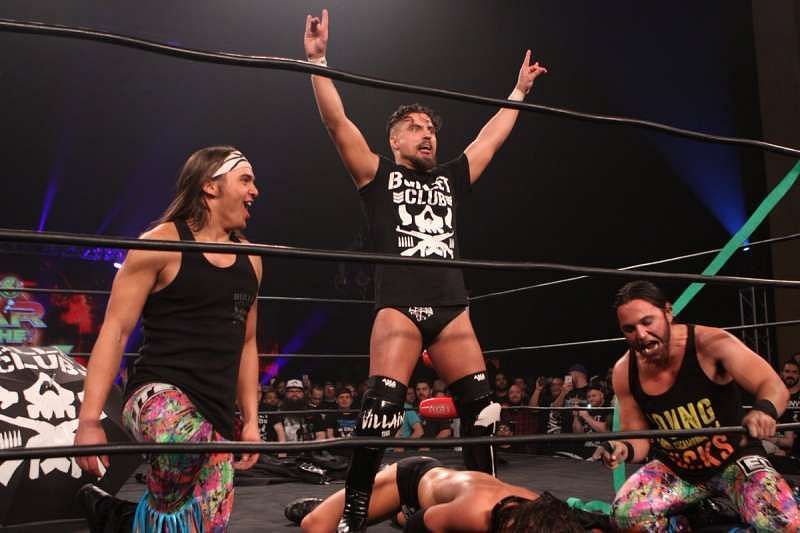 Marty Scurll joining the Bullet Club earlier this year 