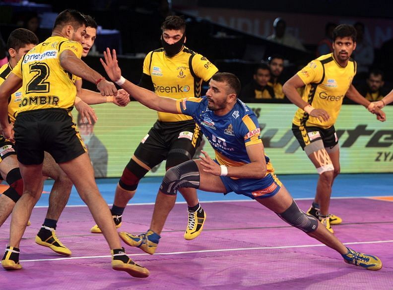 Ajay Thakur has picked up 59 points so far in the league&#039;s fifth edition.