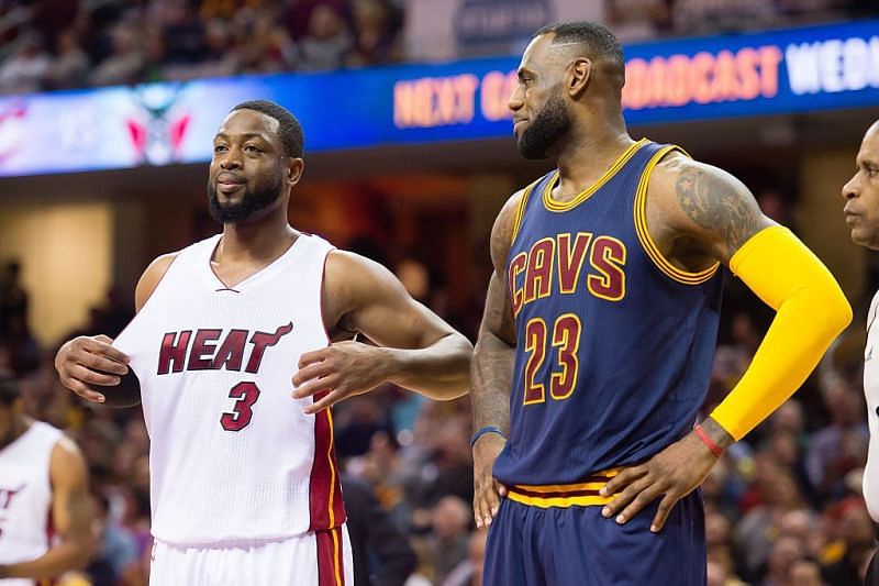 Close friends off-the court and former teammates on the court - Wade and LeBron James