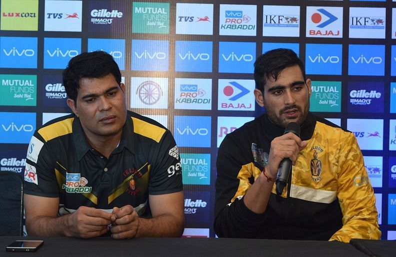 Rahul Chaudhari (right) cut a frustrated figure after the match