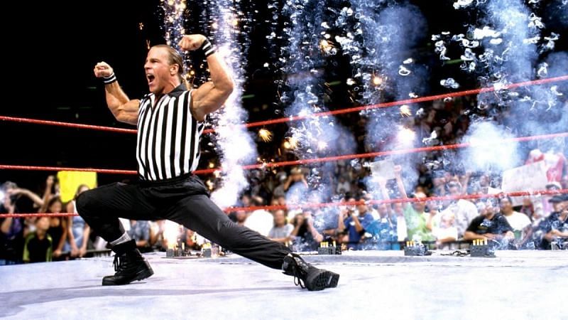 Shawn Michaels as a special guest referee