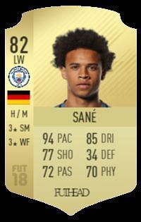 Sane&#039;s FUT 18 card