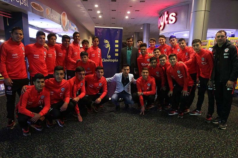 The Chile team that went for the screening (image source: Chile football official website)