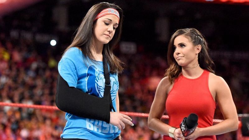 Bayley in ring with Charly Caruso
