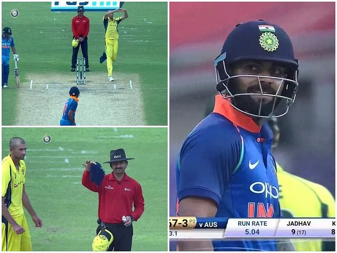 India vs Australia 2017, 2nd ODI: Virat Kohli denied a boundary as freakish towel drop leads to dead ball