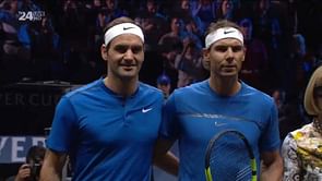 Watch: Roger Federer and Rafael Nadal celebrate after winning doubles match at Laver Cup