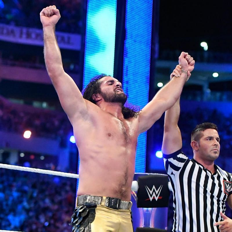 Seth Rollins after his big win at Wrestlemania