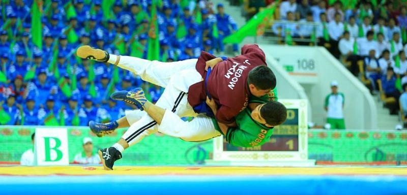 Belt wrestlers in action (Image courtesy: AIMAG 2017 website)