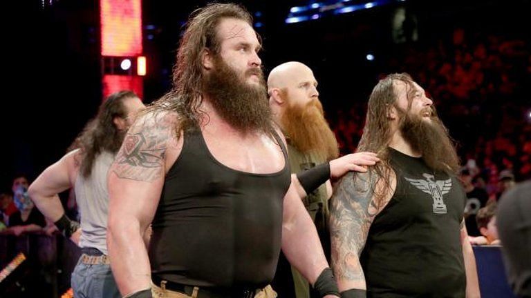 The Wyatt  Family during their ring entrance