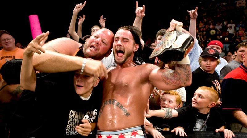 CM Punk with the ECW Championship