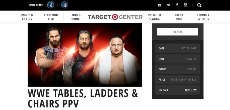 The Target Center&#039;s poster for WWE TLC