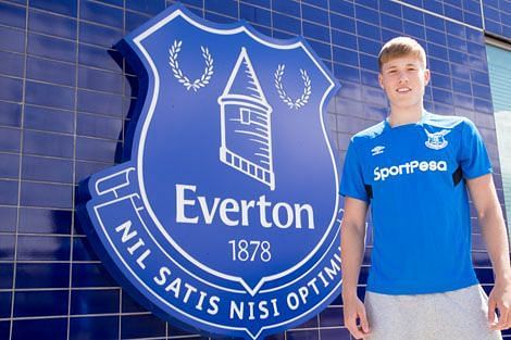 The promising Gibson joined Everton this summer