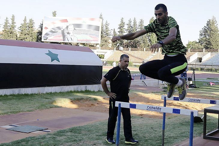 Ghazal training at the National Stadium in Syria (Image courtesy: IAAF)
