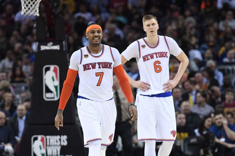 Now, former teammates Carmelo Anthony and Kristaps Porzingis