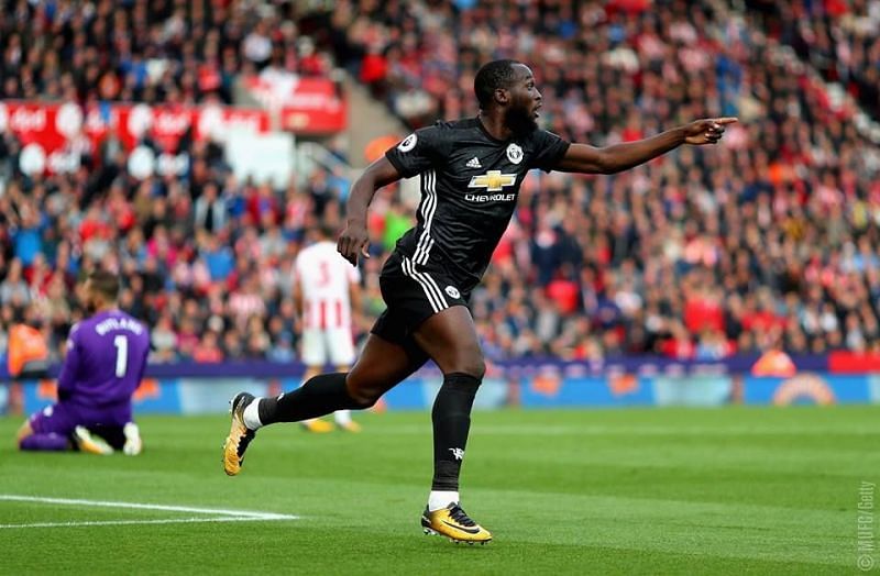 Lukaku celebrates after giving United the lead