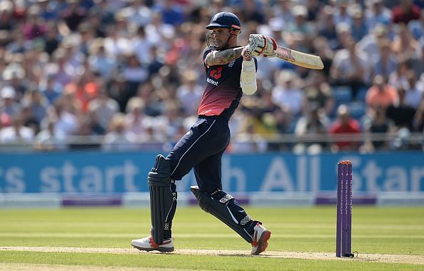 Alex Hales pulls a ball during England&#039;s recent series against South Africa