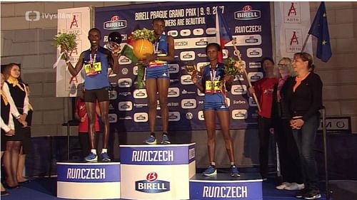 Jepkosgei victorious after doing battle with World's Best in Prague 10k