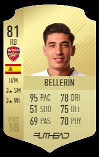 Bellerin&#039;s FIFA 18 card