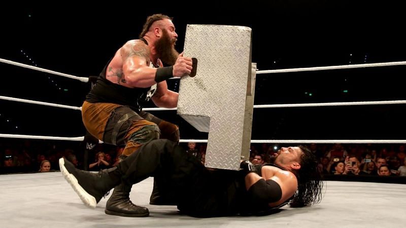 Strowman and Reigns did battle in a NO DQ match in Brisbane