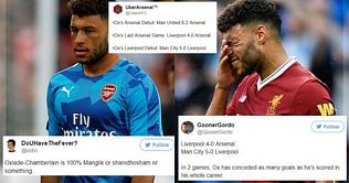 Twitter trolls Alex Oxlade-Chamberlain after Liverpool's humiliating 5-0 defeat against Manchester City