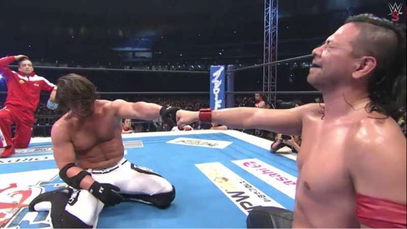 AJ Styles and Shinsuke Nakamura in New Japan