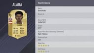 Alaba's FIFA 18 card