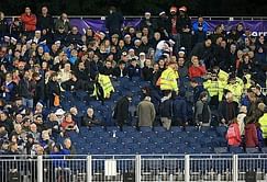 Collapse of temporary stand leaves three injured during one-off T20I between England and West Indies