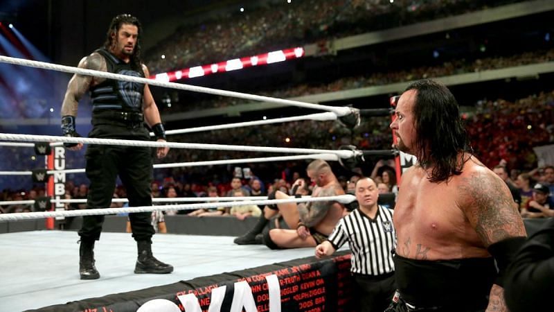 Roman Reigns eliminates The Undertaker from the Royal Rumble