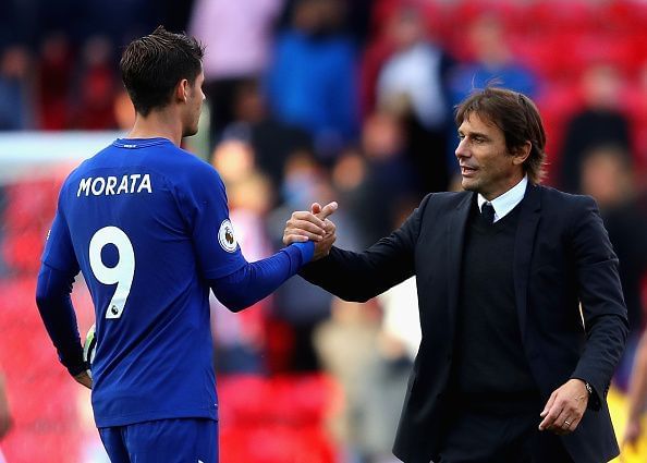 What does Morata's performance against Stoke say about the importance of building confidence?