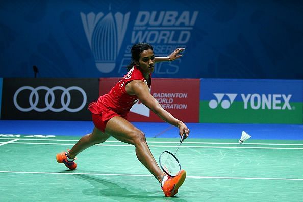PV Sindhu in action during the Korea Open