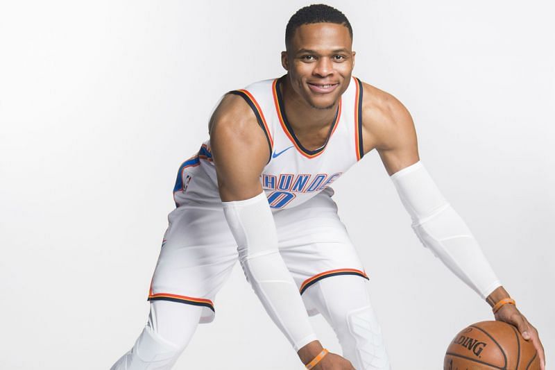 Russell Westbrook at 2017 Media Day
