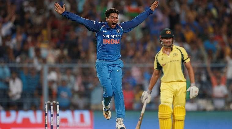 Kuldeep Yadav's hat-trick helped India defeat Australia yesterday