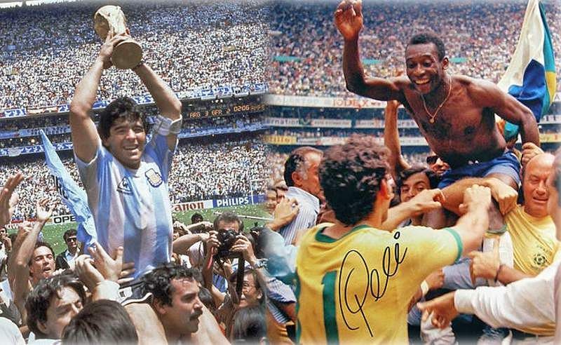 Diego Maradona and PelÃ© have both lifted the World Cup at the Estadio Azteca