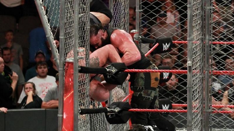 Braun Strowman sent Big Show crashing through the steel cage
