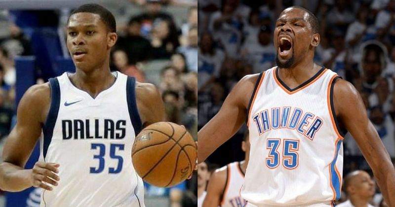 Kevin Durant's #35 now worn by P.J. Dozier in Oklahoma City
