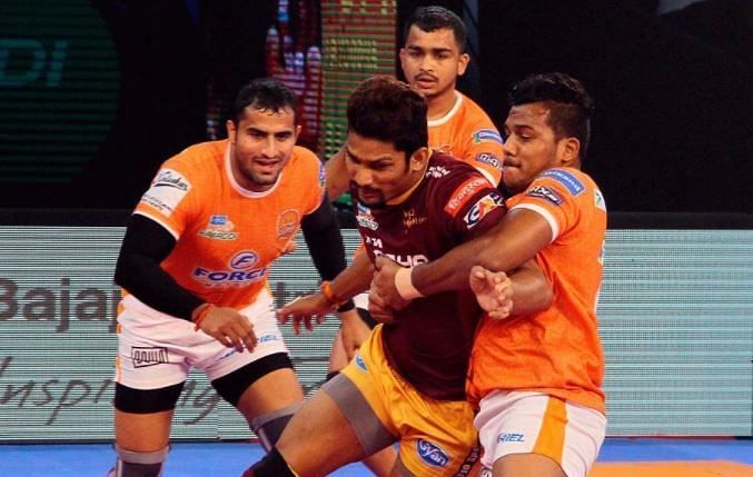 Girish Maruti Ernak was a menace for the UP Yoddha raiders.