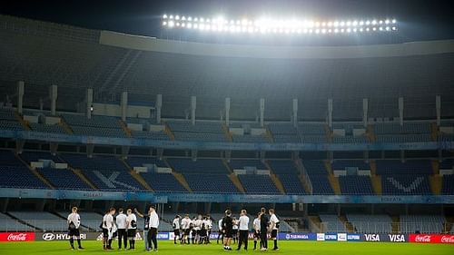 Germany preparing under the lights at the Salt Lake Stadium