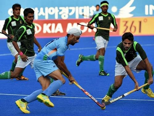 India and Pakistan in action in the first encounter